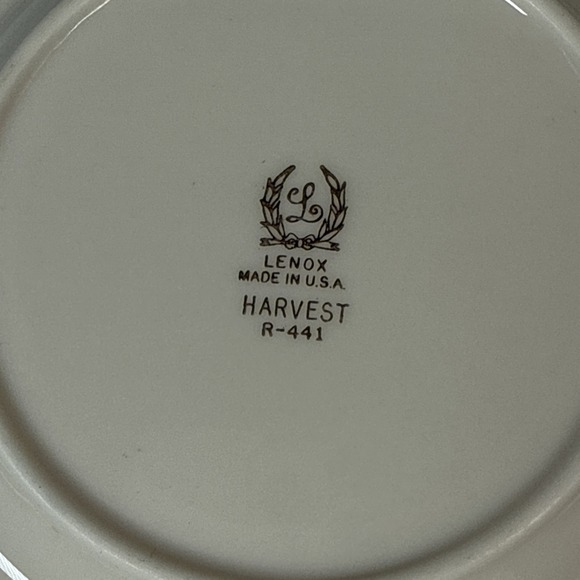 Vintage Lenox Bread Plates Harvest Pattern Set of 4 Four 6 1/4" - Picture 6 of 8